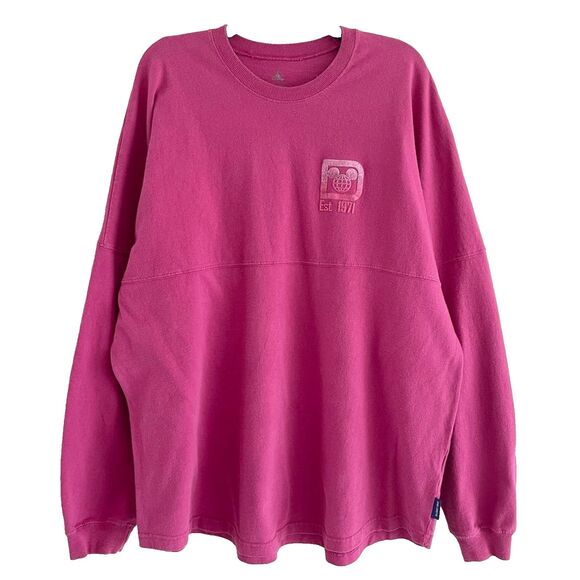 Walt Disney World Parks Pink Spirit Tshirt XXL Shimmer Long Sleeve Knit Top - Picture 9 of 9